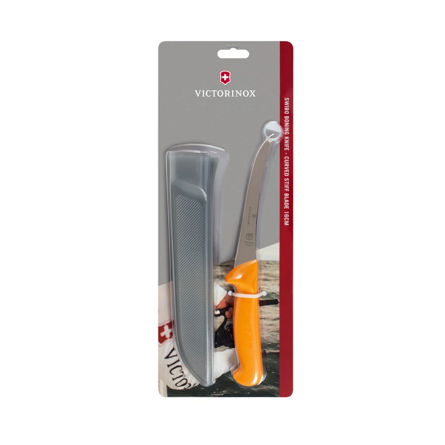 Swibo 16cm Curved Straight Boning Knife with Sheath