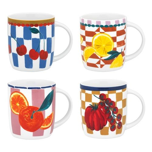 Valentina Mugs 300ml Set of 4 Mix