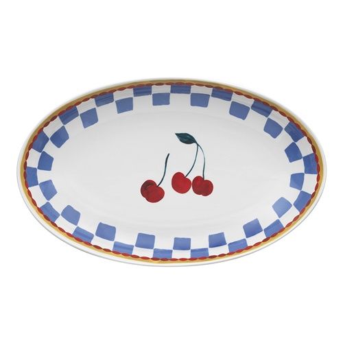 Valentina Oval Serve Platter 32cm Cherry