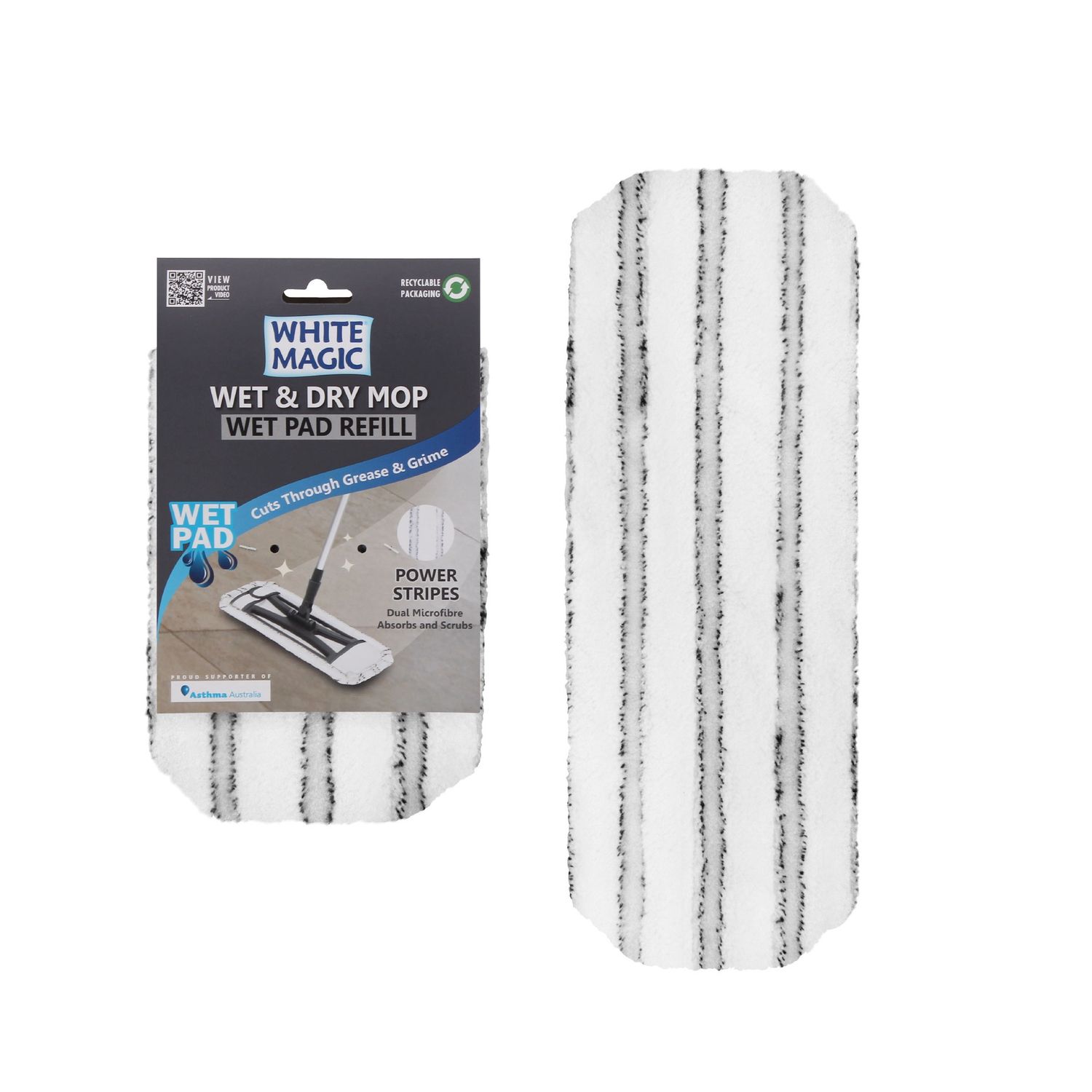 White Magic Wet &amp; Dry Mop Wet Pad Refill