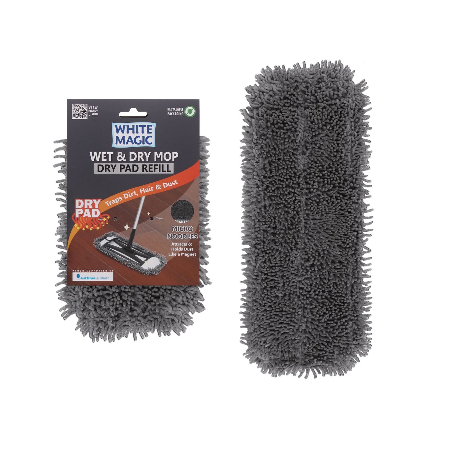 White Magic Wet &amp; Dry Mop Dry Pad Refill