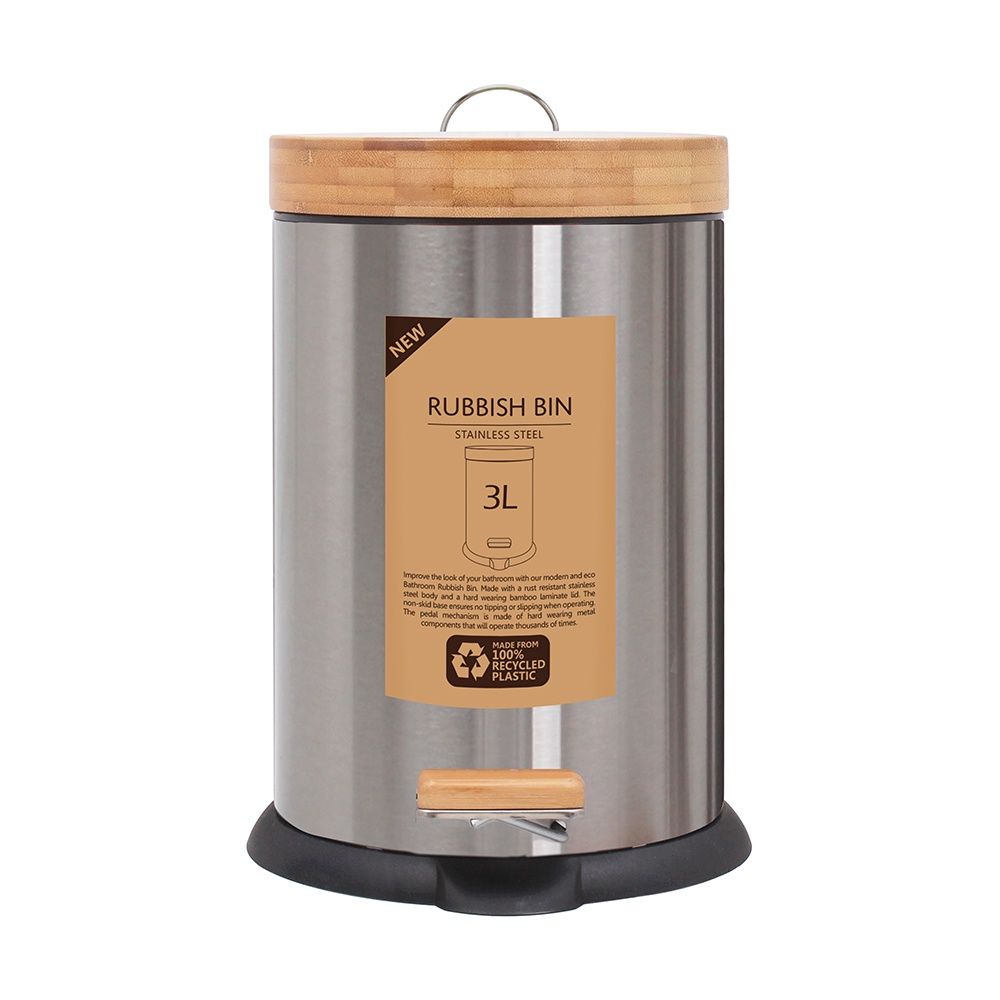 Eco Basics Rubbish Bin 3L - Stainless Steel