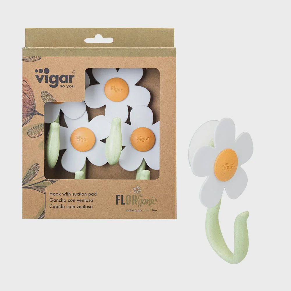 Vigar Florganic Hook With Suction 4Piece