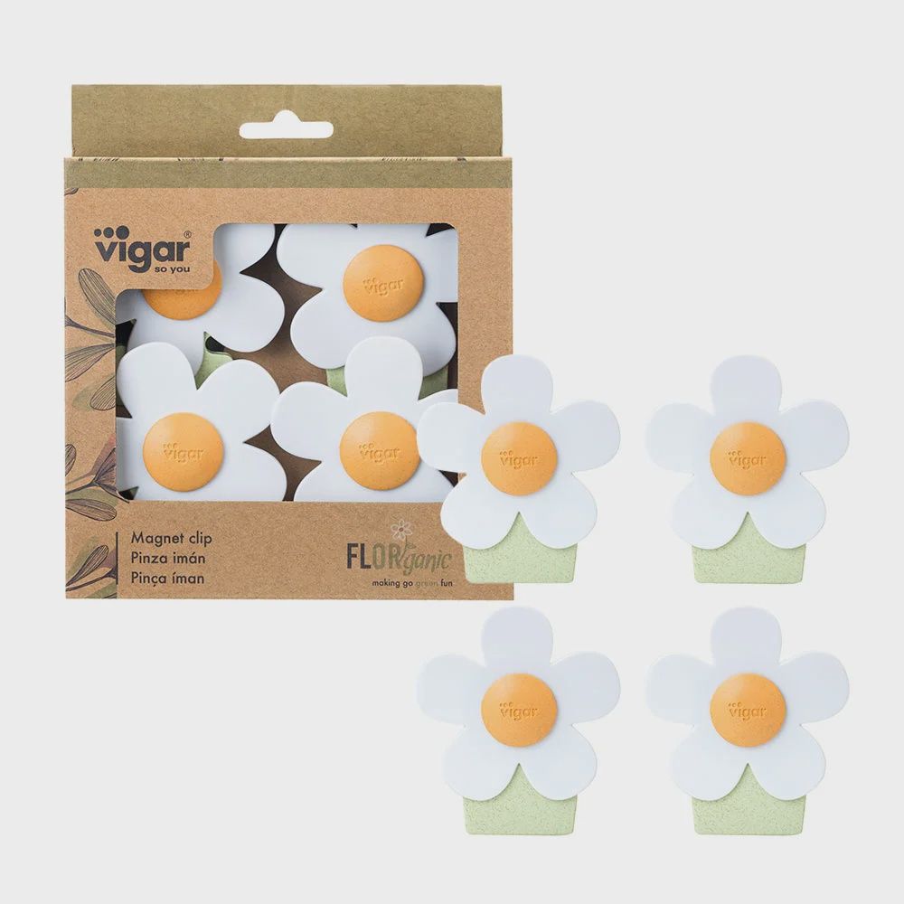White Magic Vigar Florganic Magnet Clip 4Piece