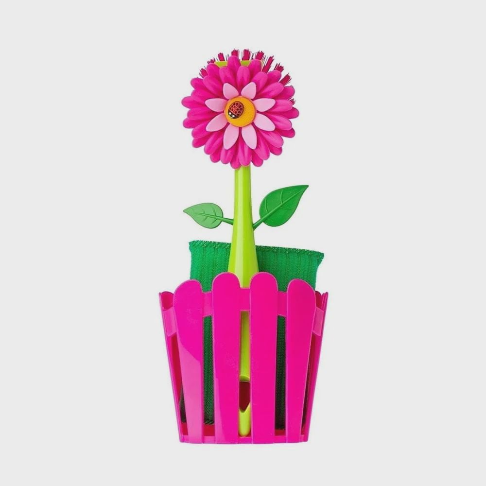 Vigar Flower Power Orange 3Pc Sink Caddy Set