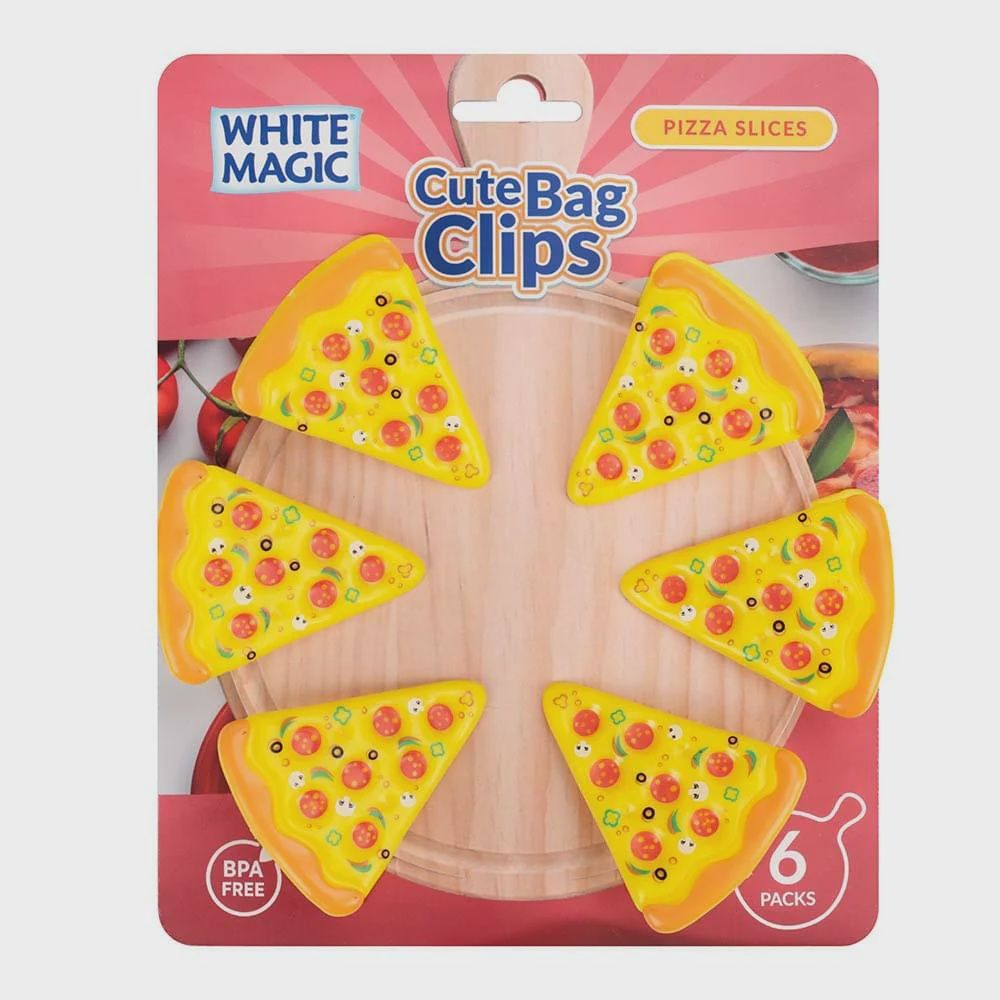 Cute Bag Clips 6 Pack – Pizza Slices