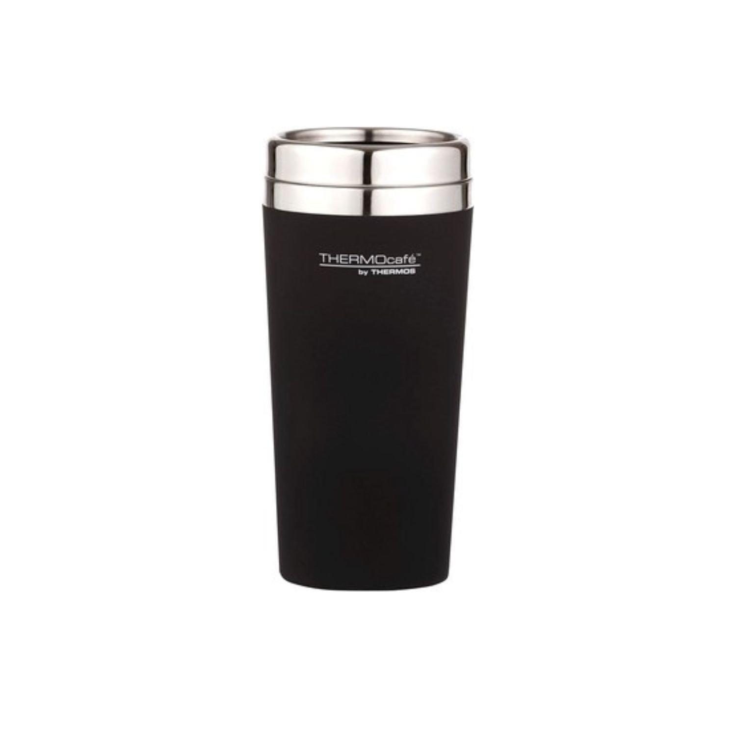 420Ml Thermocafe Soft Touch Travel Tumbler With Stainless Steel Inner - 2 Colors, Colour: Matte Black