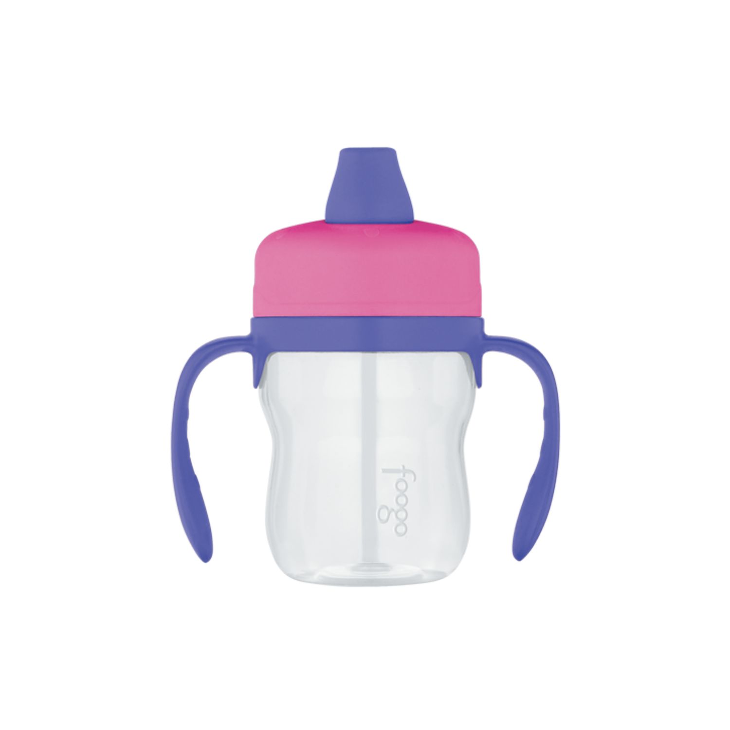 235Ml Foogo Bpa Free Soft Spout Tritan Plastic Sippy Cup With Handles- 2 Colors, Colour: Pink
