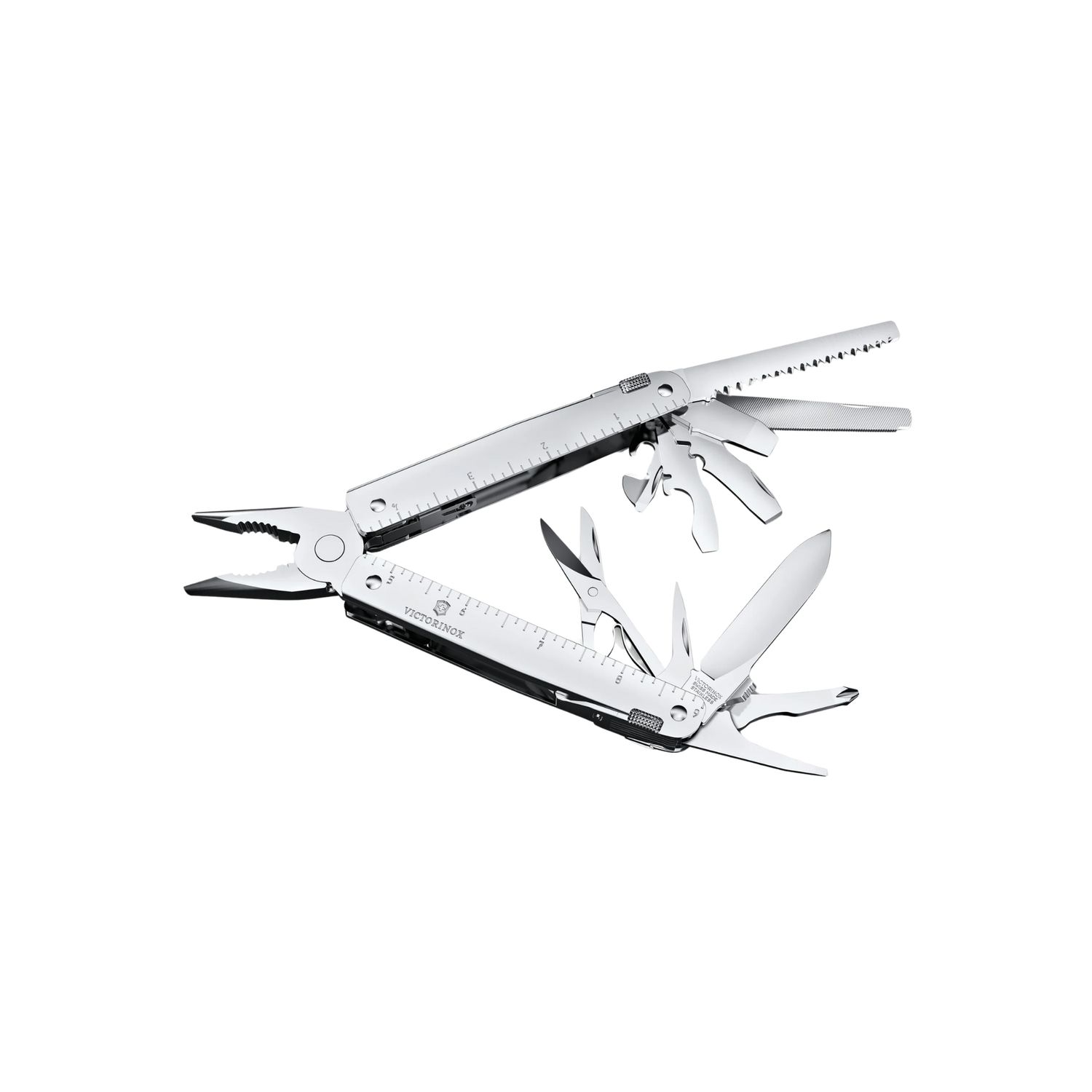 Swiss Tool MX, silver, in nylon pouch,