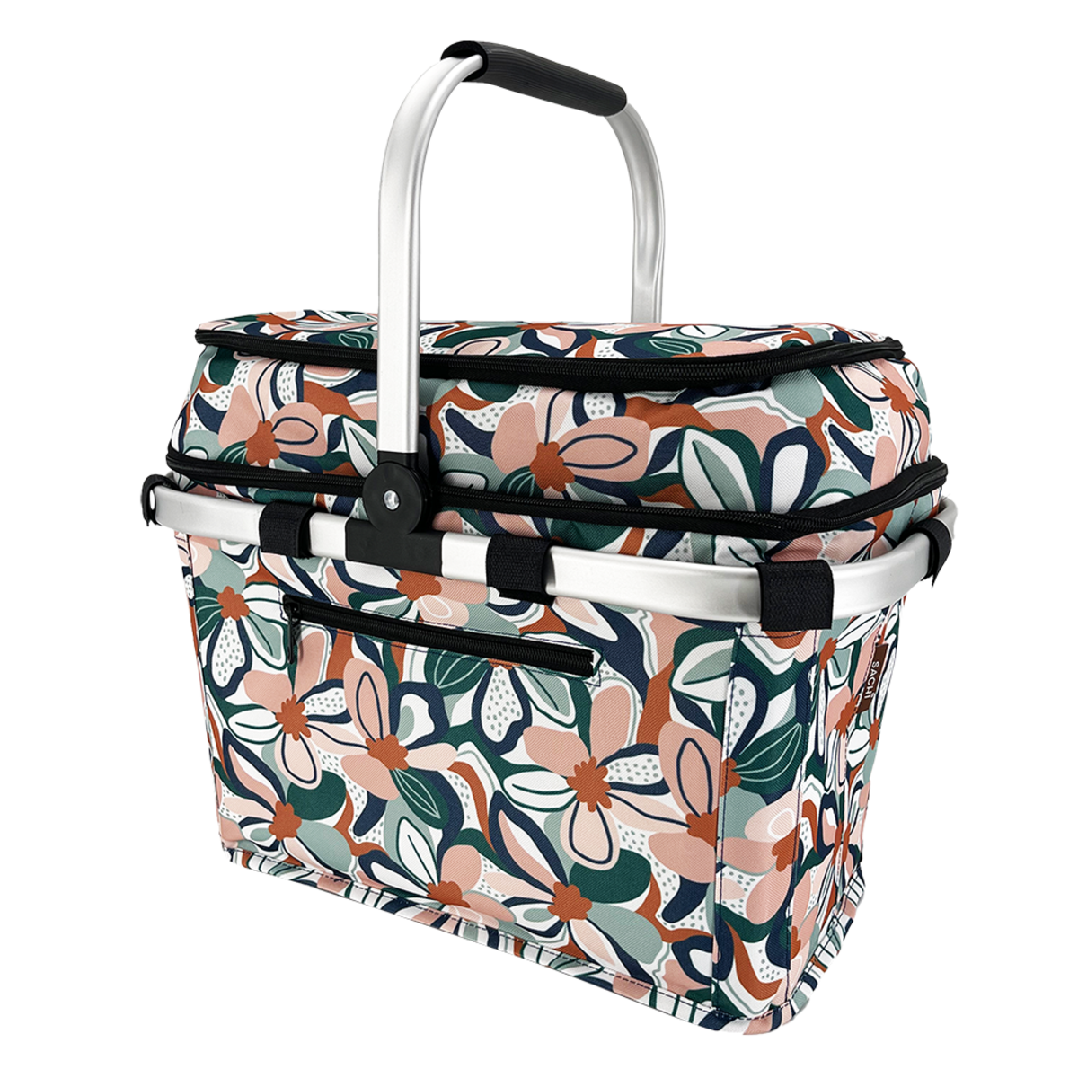 4 Person Insulated Picnic Basket - Desert Floral, Colour: Desert Floral