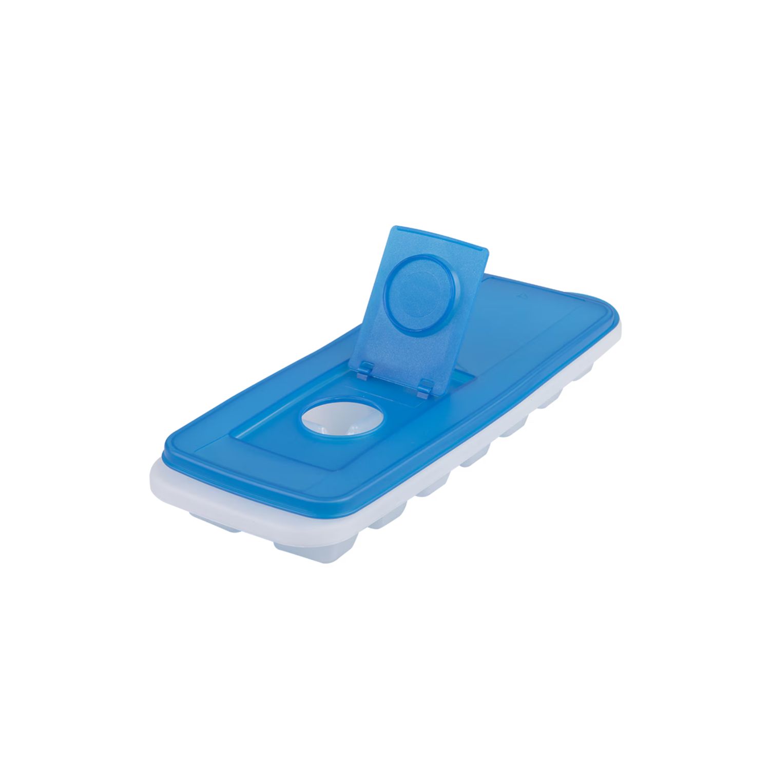 Appetito Ice Cube Tray With Pour Through Lid Blue, Colour: Blue