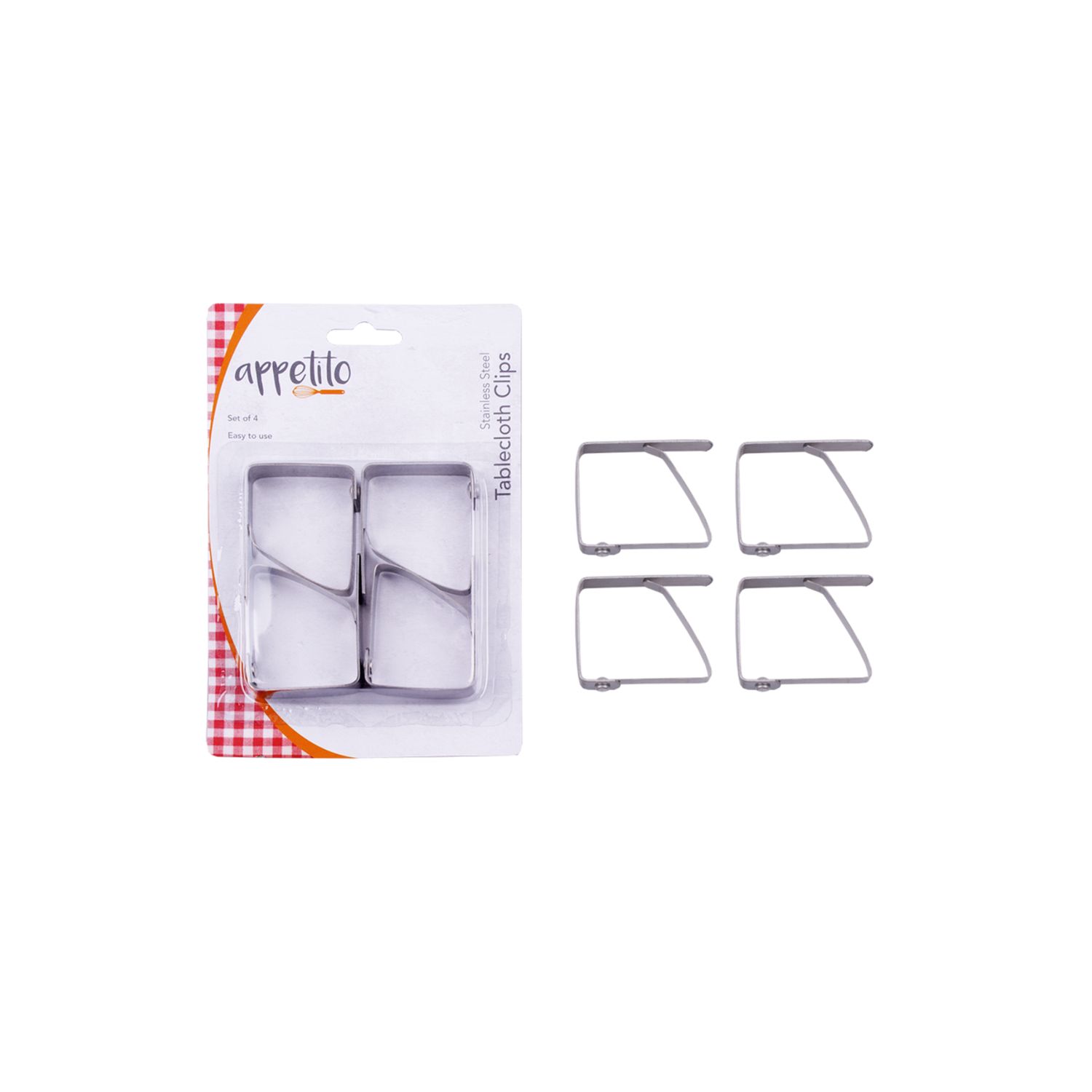 Stainless Steel Tablecloth Clips Set 4