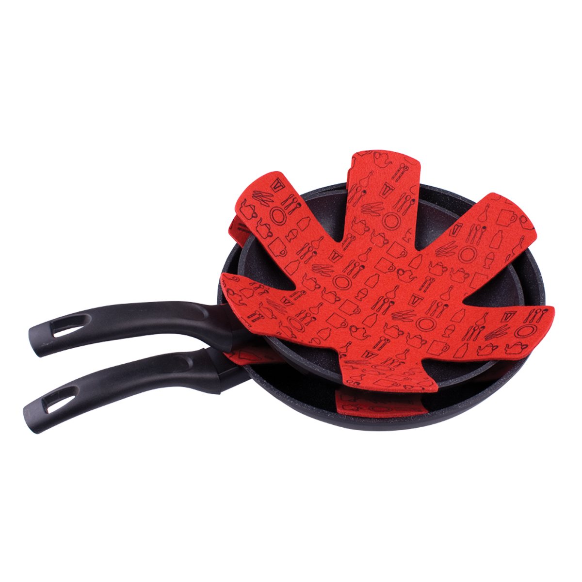 Pot &amp; Pan Protectors Set 2 - Red, Colour: Red