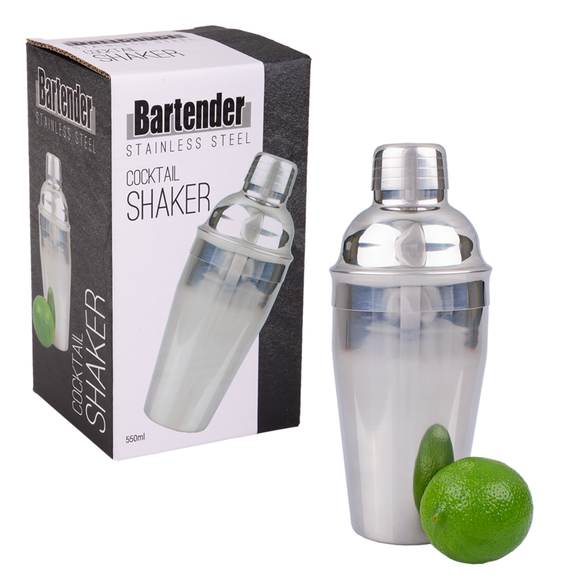 Stainless Steel Cocktail Shaker 550ml