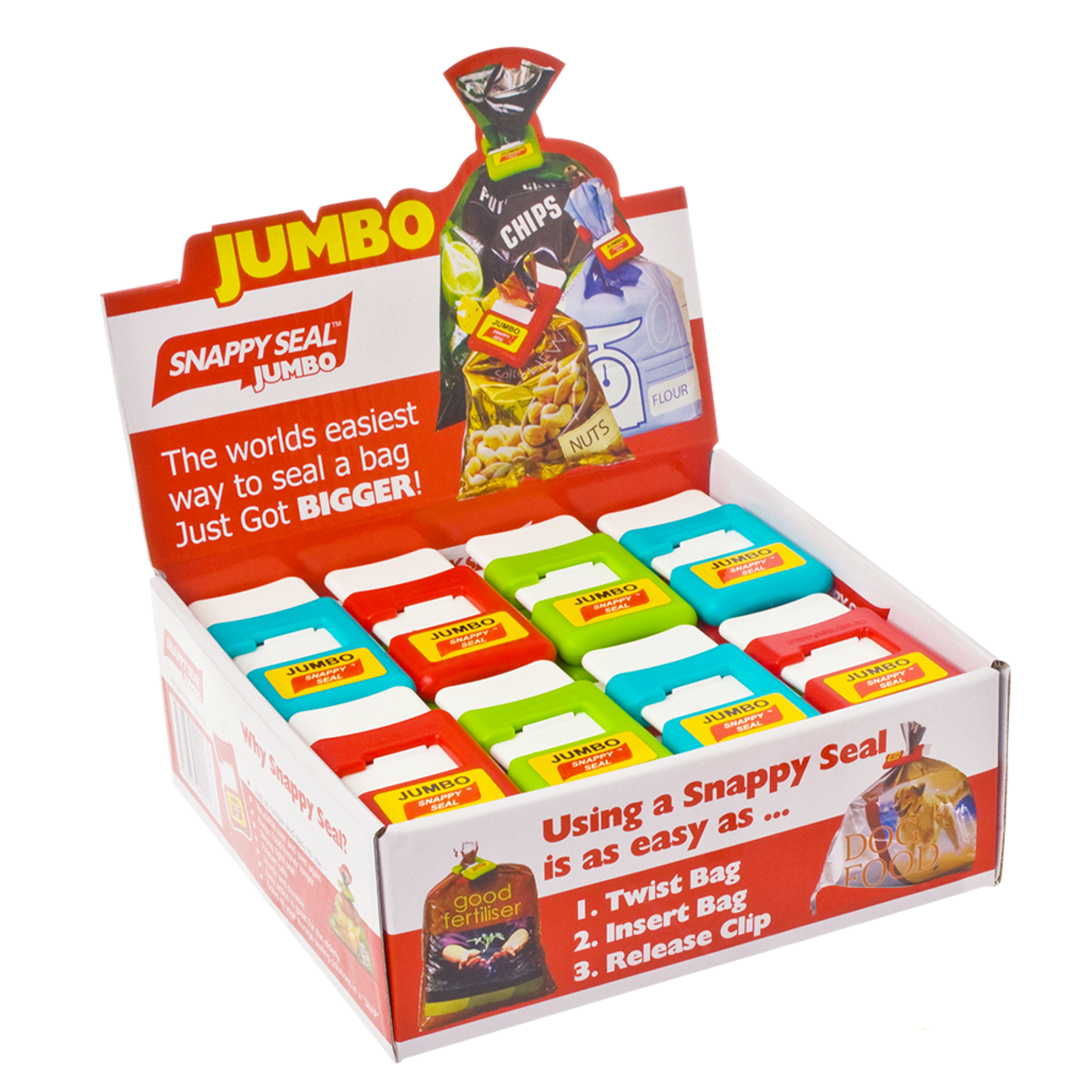 Jumbo Snappy Seals (Cdu 48)