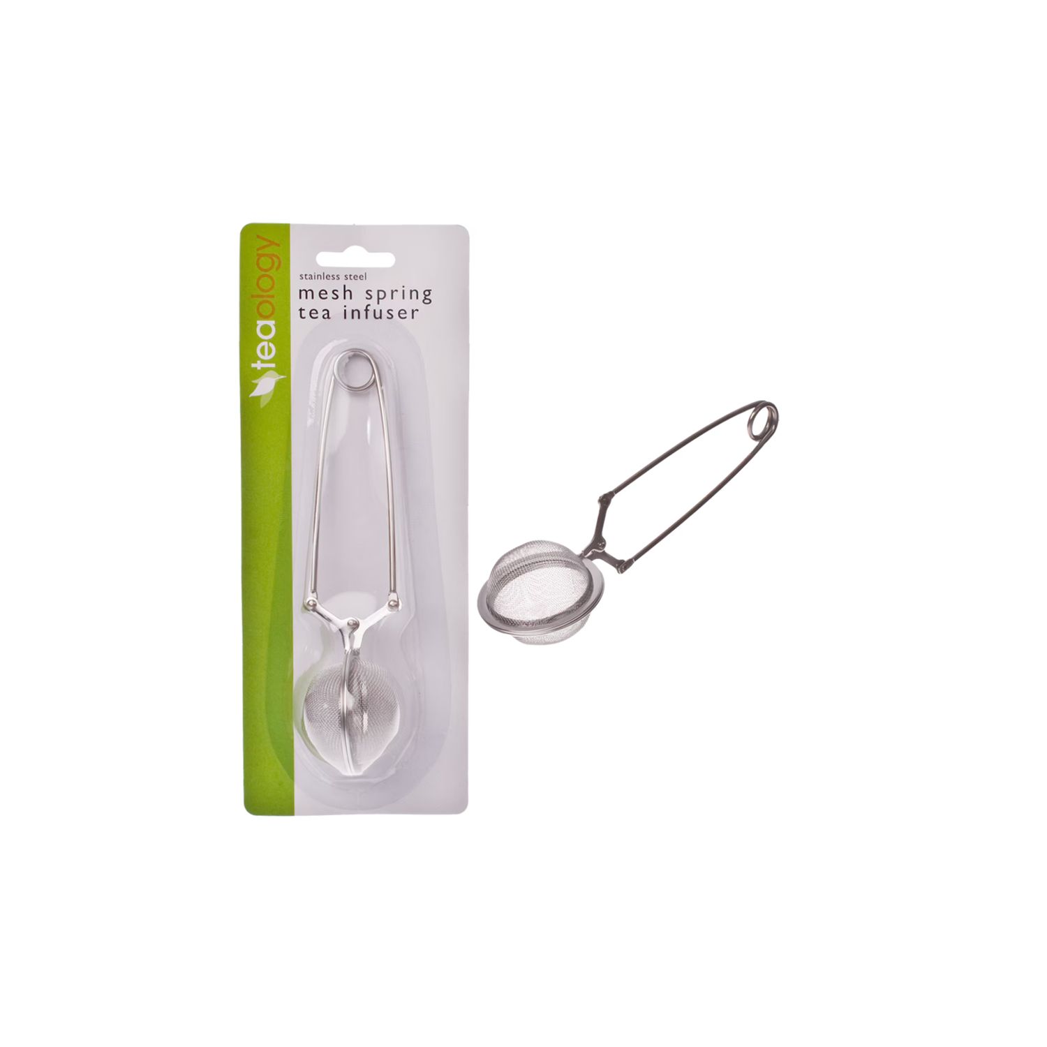 S/S Mesh Spring Tea Infuser Carded