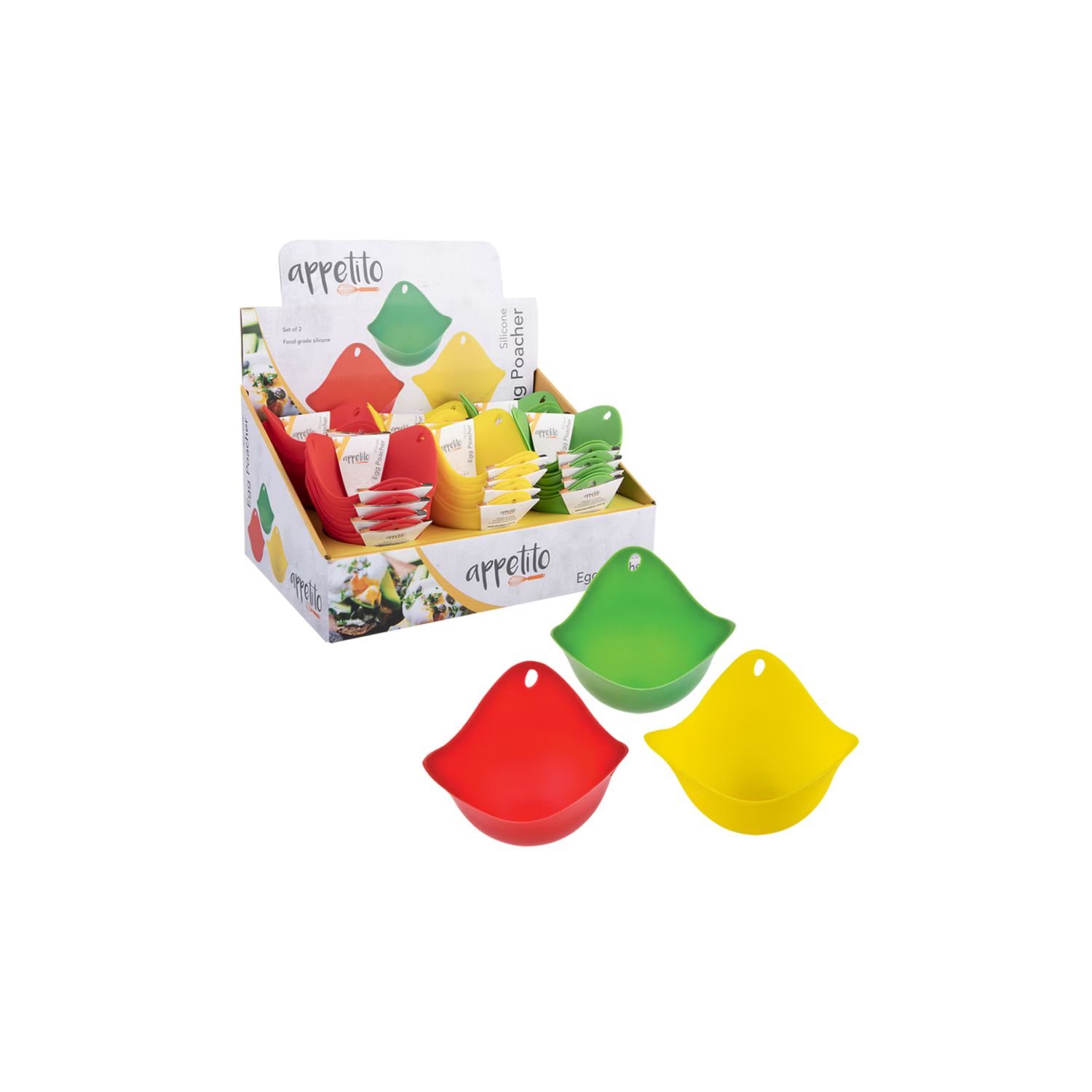 Silicone Egg Poachers Set 2 (Cdu 24)
