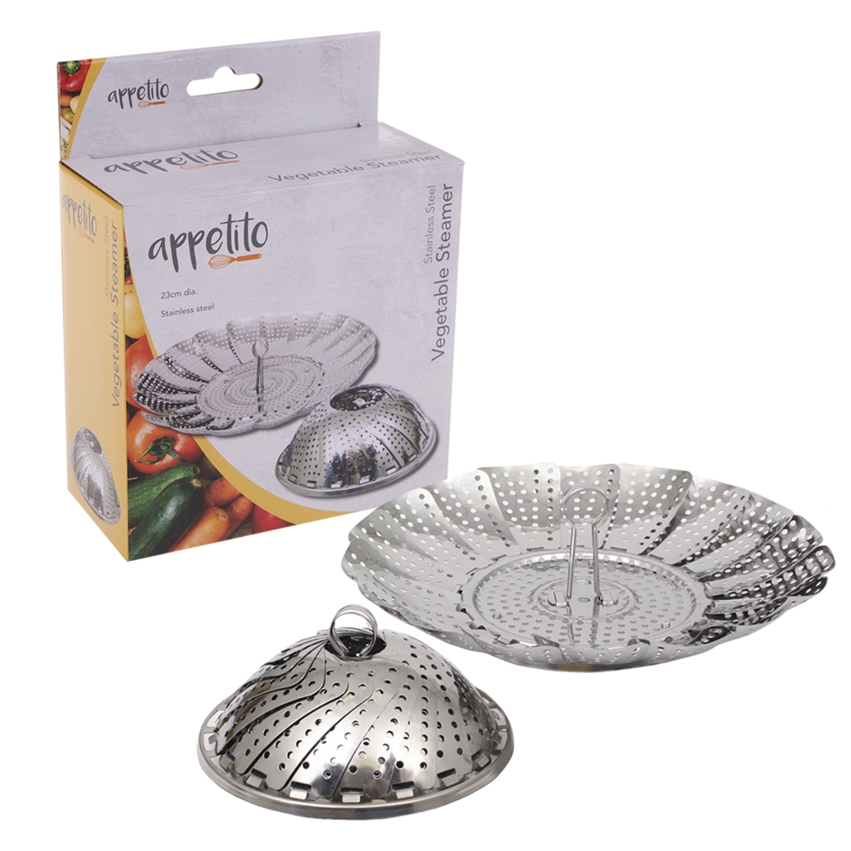S/S Veg Steamer Basket 23Cm