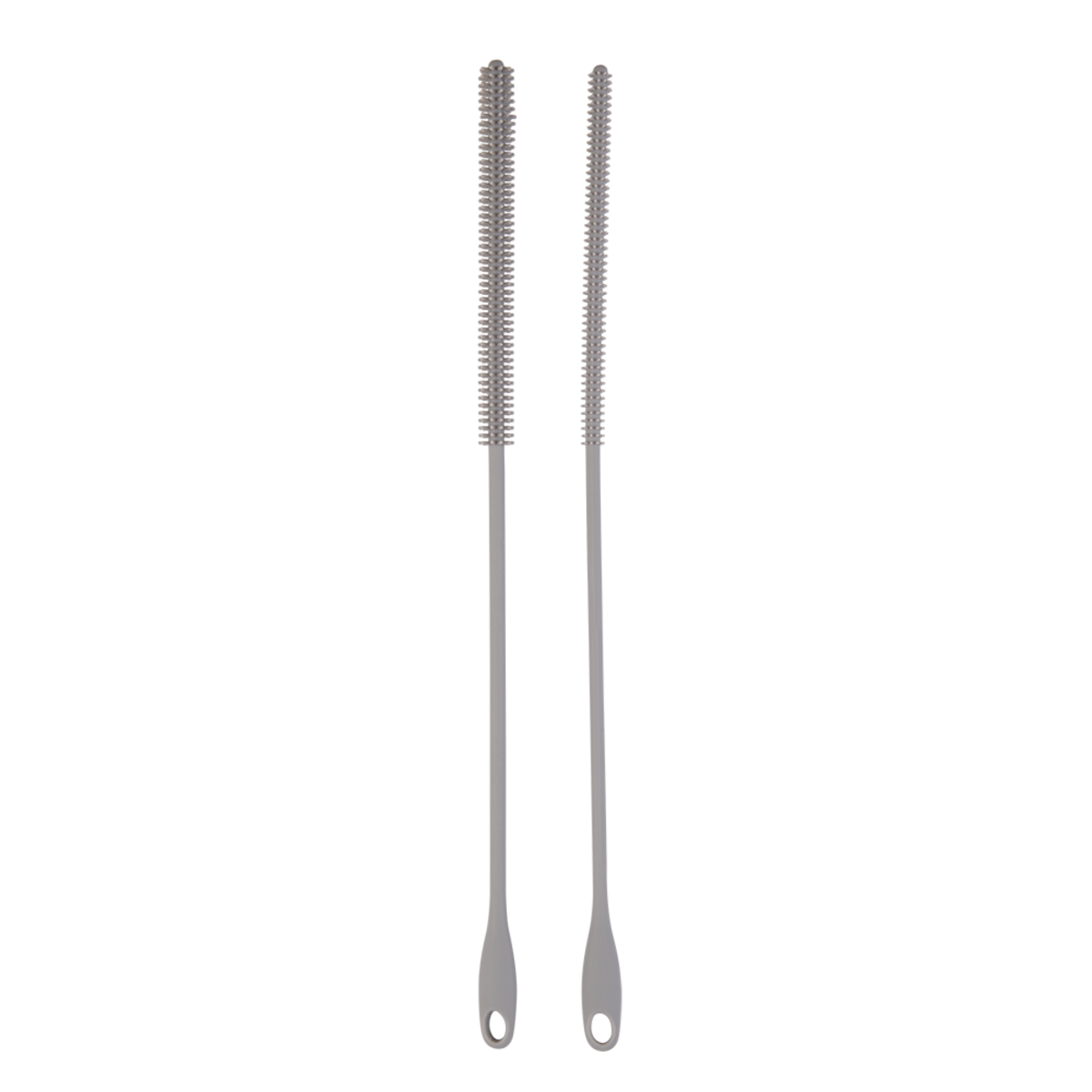 Silicone Straw Cleaning Brush Set 2 - Light Grey