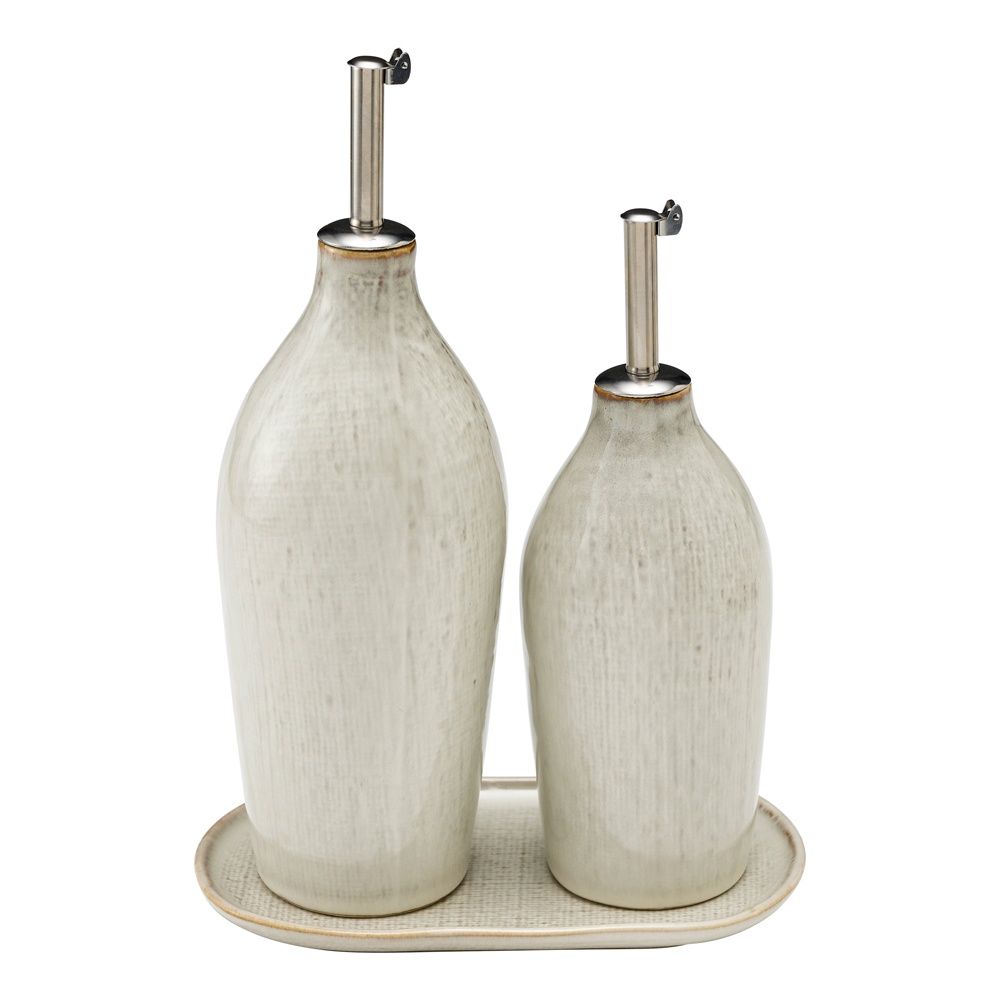 Linen Oil &amp; Vinegar Set Birch