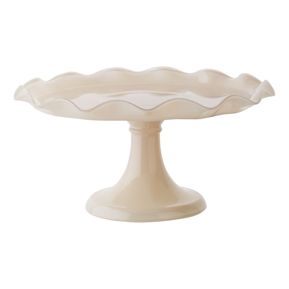 Ruffle Cake Stand 26cm Pink Salt