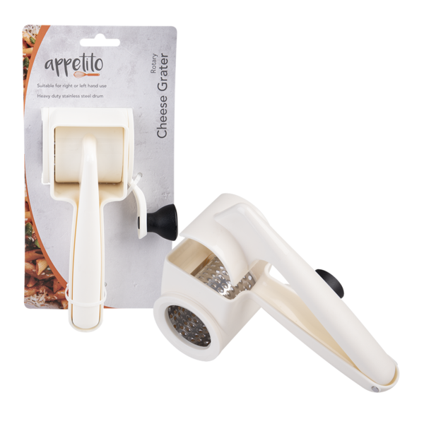 Rotary Cheese Grater - White/Black