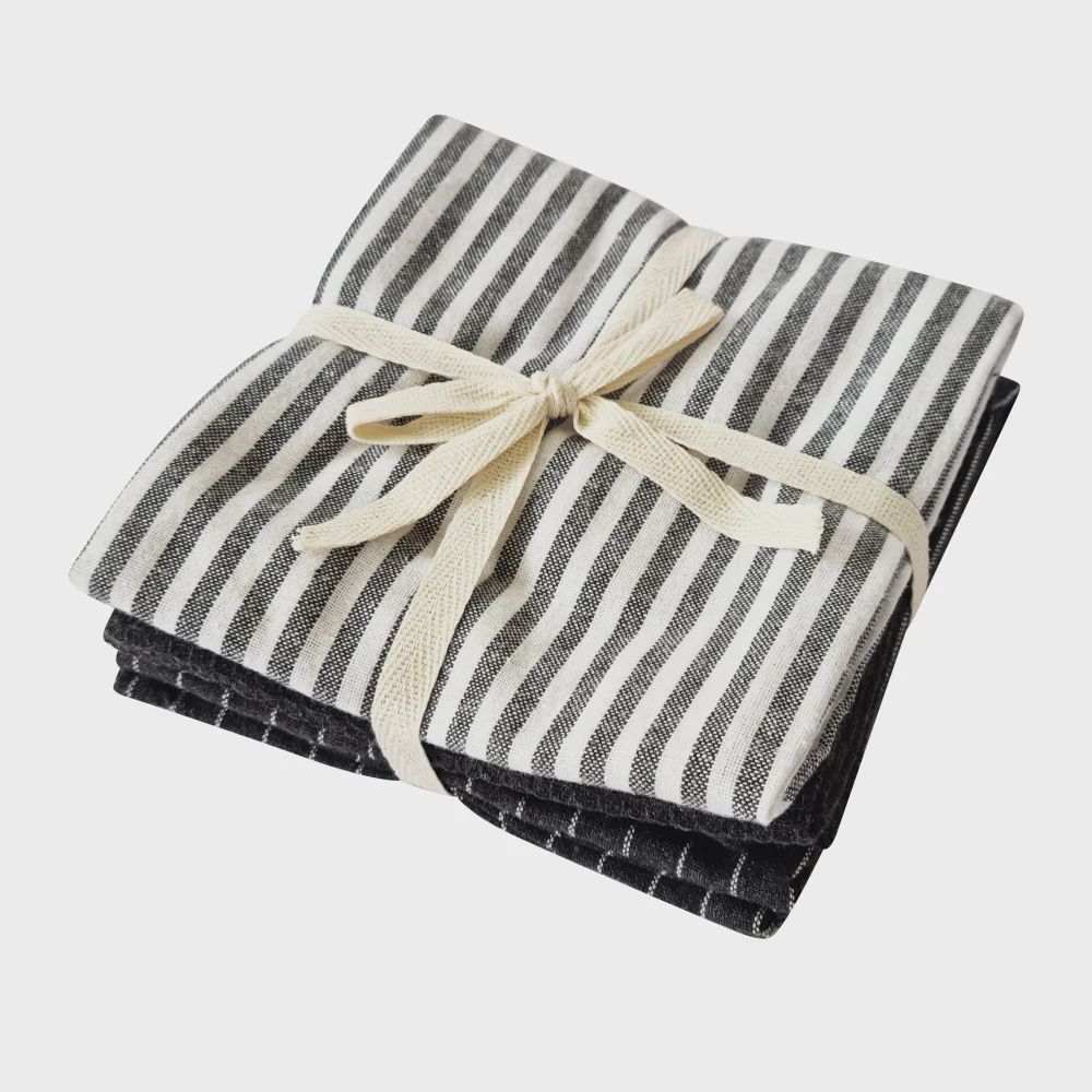 Katerina Tea Towel 3 Pack 50x70cm Charcoal