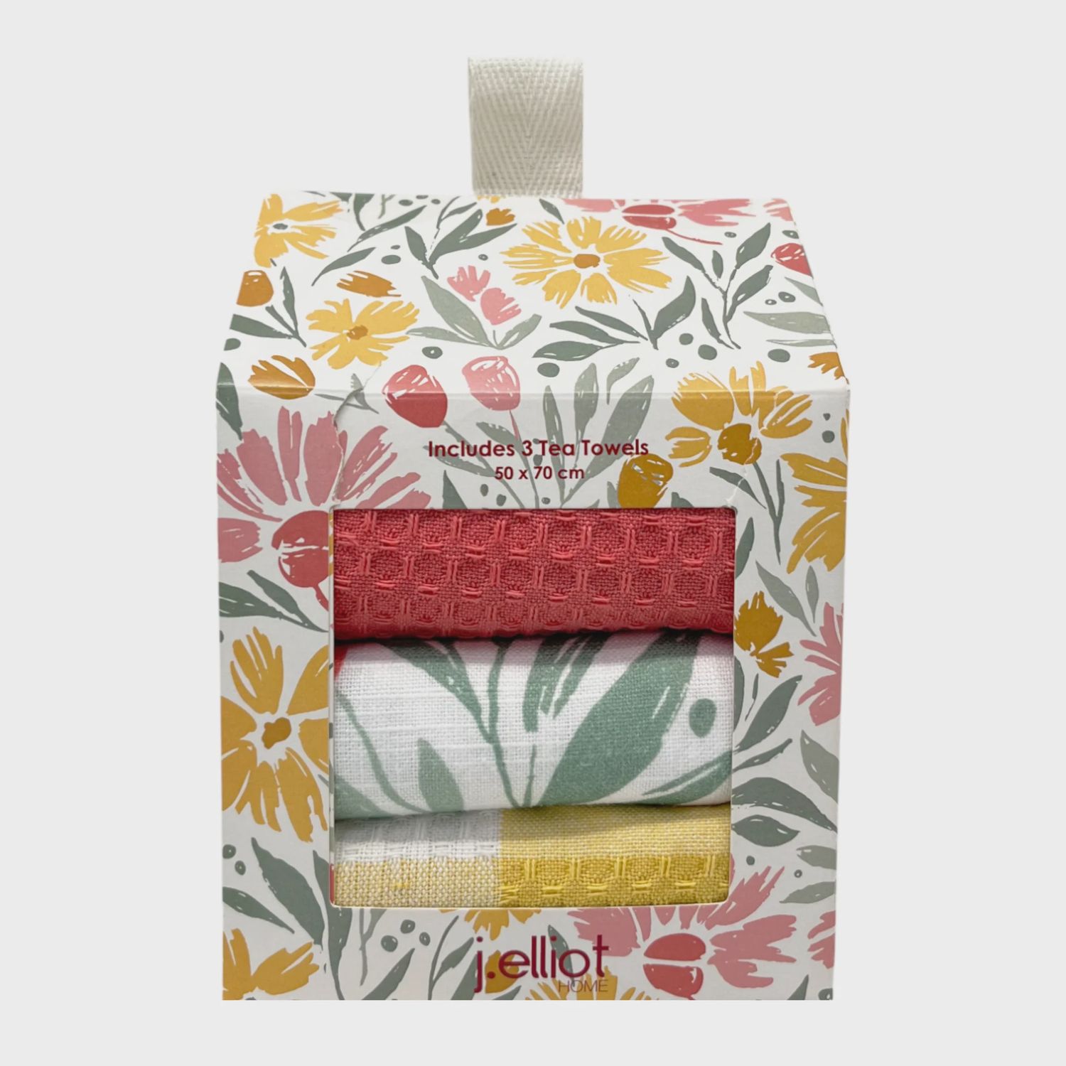 Millie Tea Towel 3 Pack Gift Box 50x70cm Bubblegum Multi