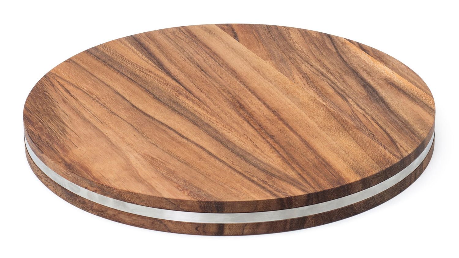 Stockton Display &amp; Cutting Board with Stainless Steel Band
