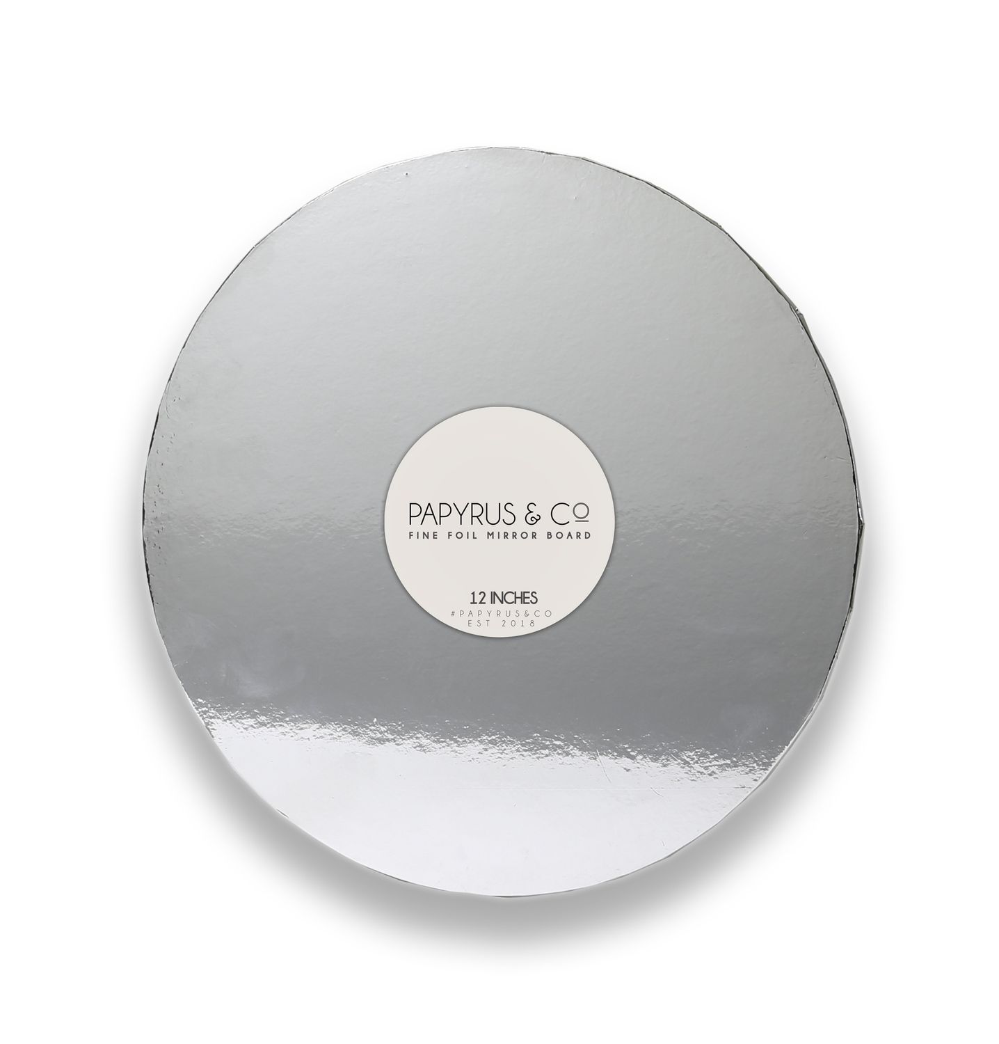 Silver Mirror Masonite Cake Board - 12&quot; Round