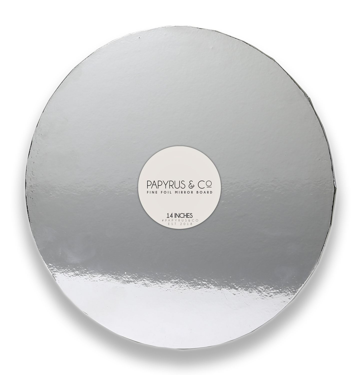 Silver Mirror Masonite Cake Board - 14&quot; Round