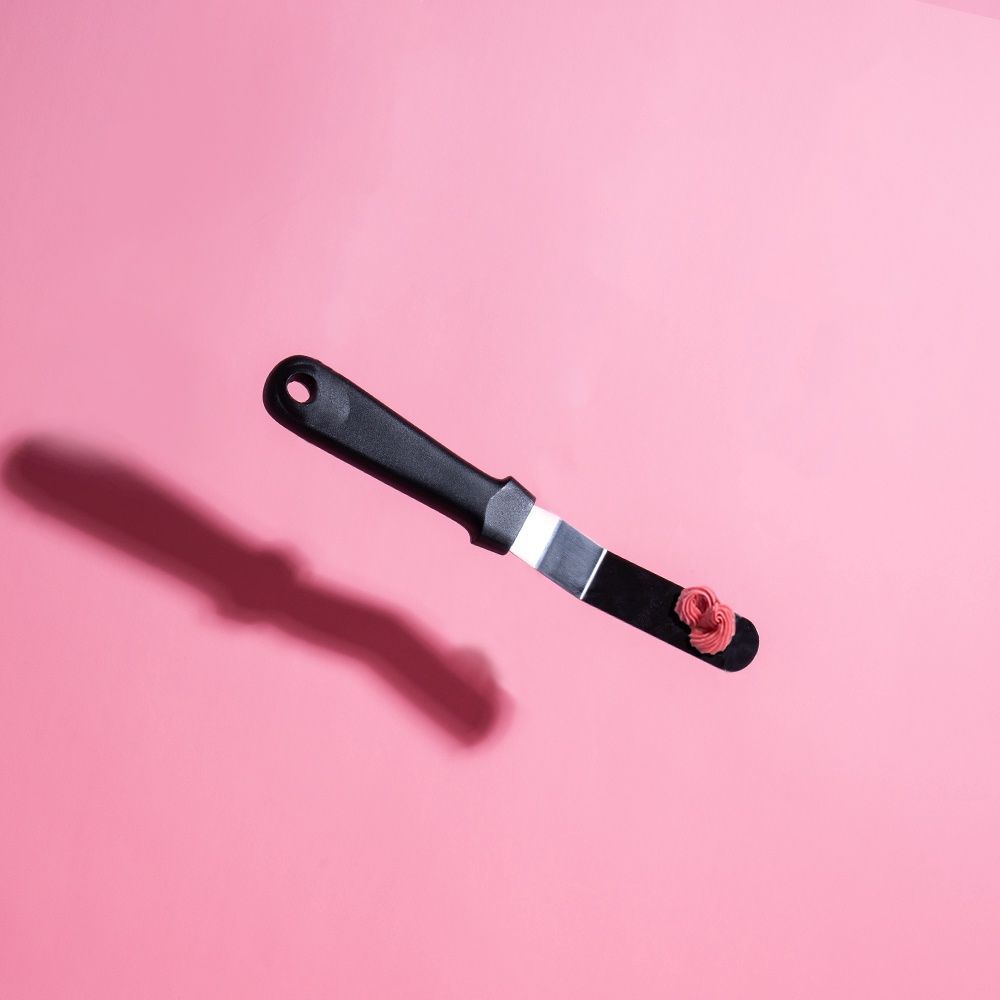 Stainless Steel Cranked Spatula - 4&quot; / 11cm