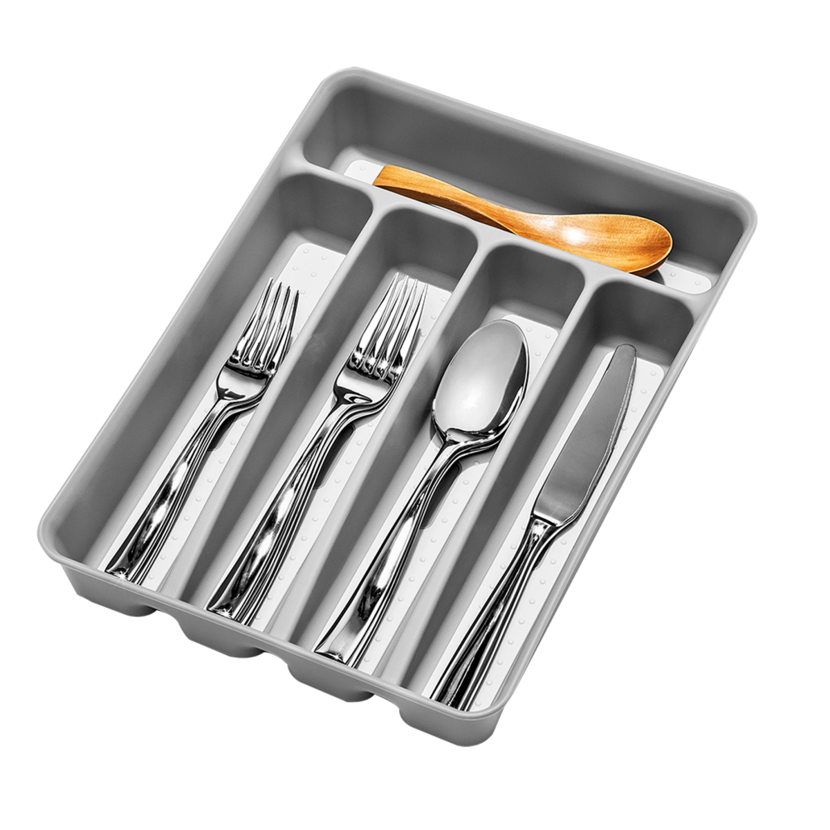 Mini Cutlery Tray 32.2 X 22.9 X 4.7cm, Colour: Soft Grey