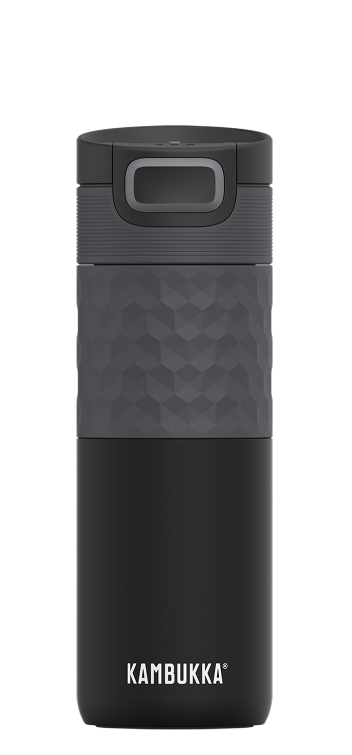 Etna Grip 3-in-1 Snapclean 500ml Travel Mug Black Steel