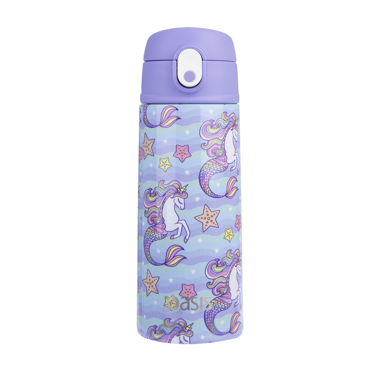 Kid's Drink Bottle with Sipper - 550ml (8 Colours), Colour: Mermaid Unicorn