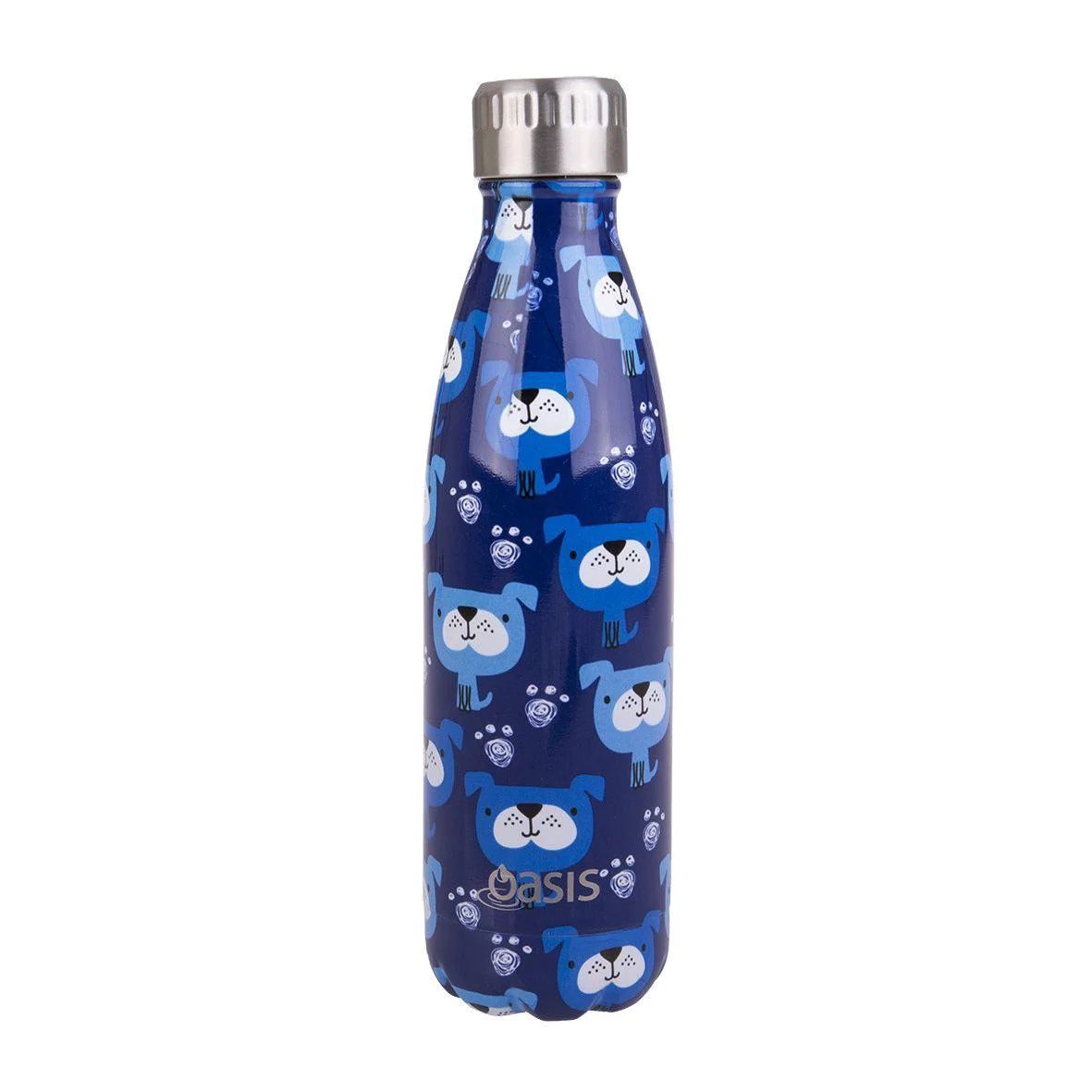 Oasis Stainless Steel  Double Wall Insulated Drink Bottle, Color: Blue Heeler