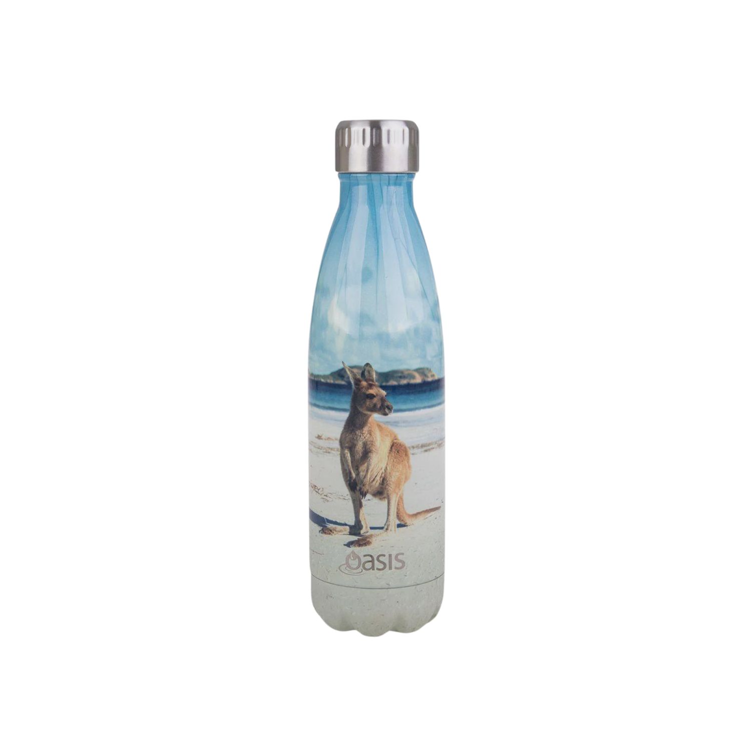 Stainless Steel Double Wall Insulated Drink Bottle 500ml - 12 Colors, Colour: Kangaroo Bay