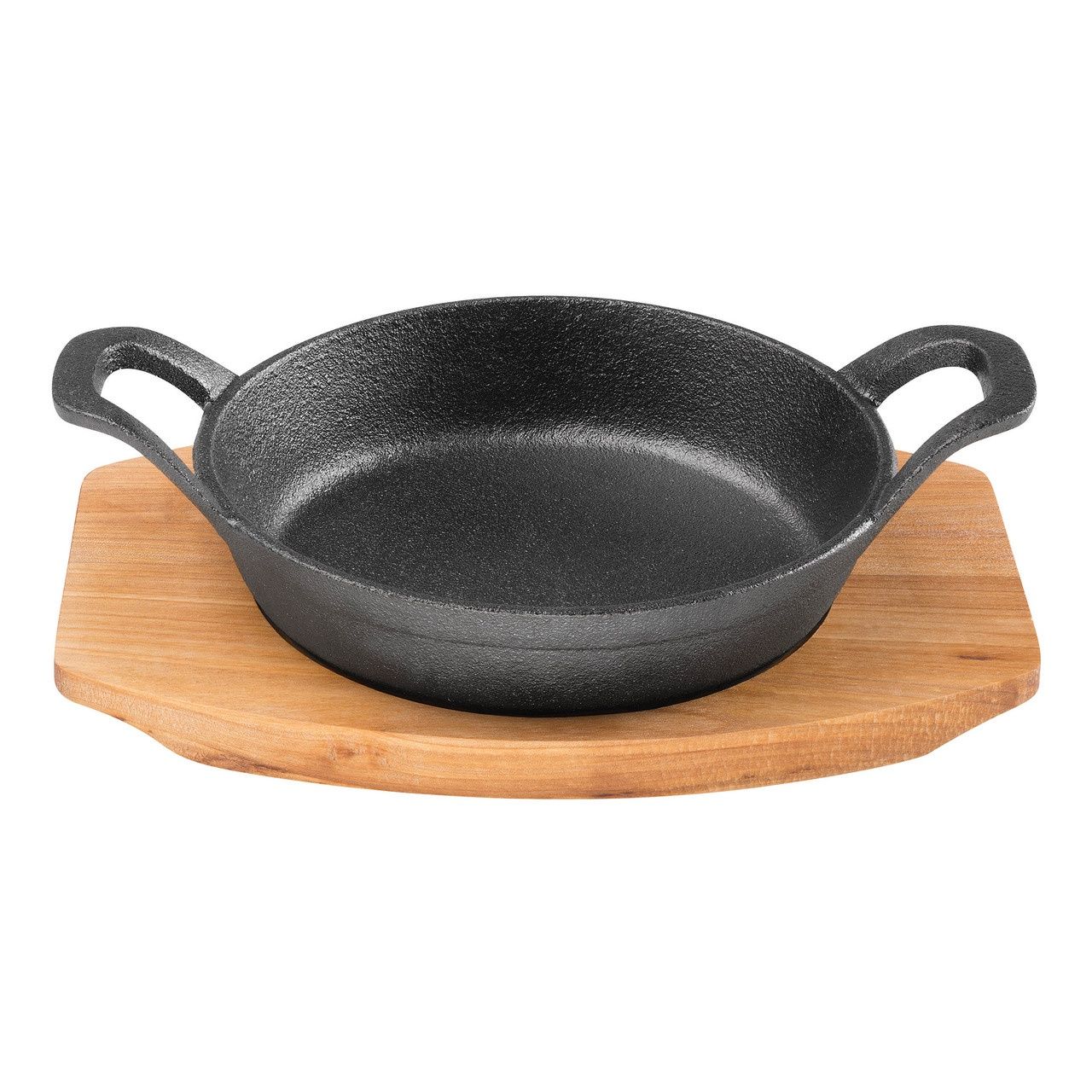 Pyrocast Round Gratin with Maple Tray -  2 Sizes, Code: 18cm