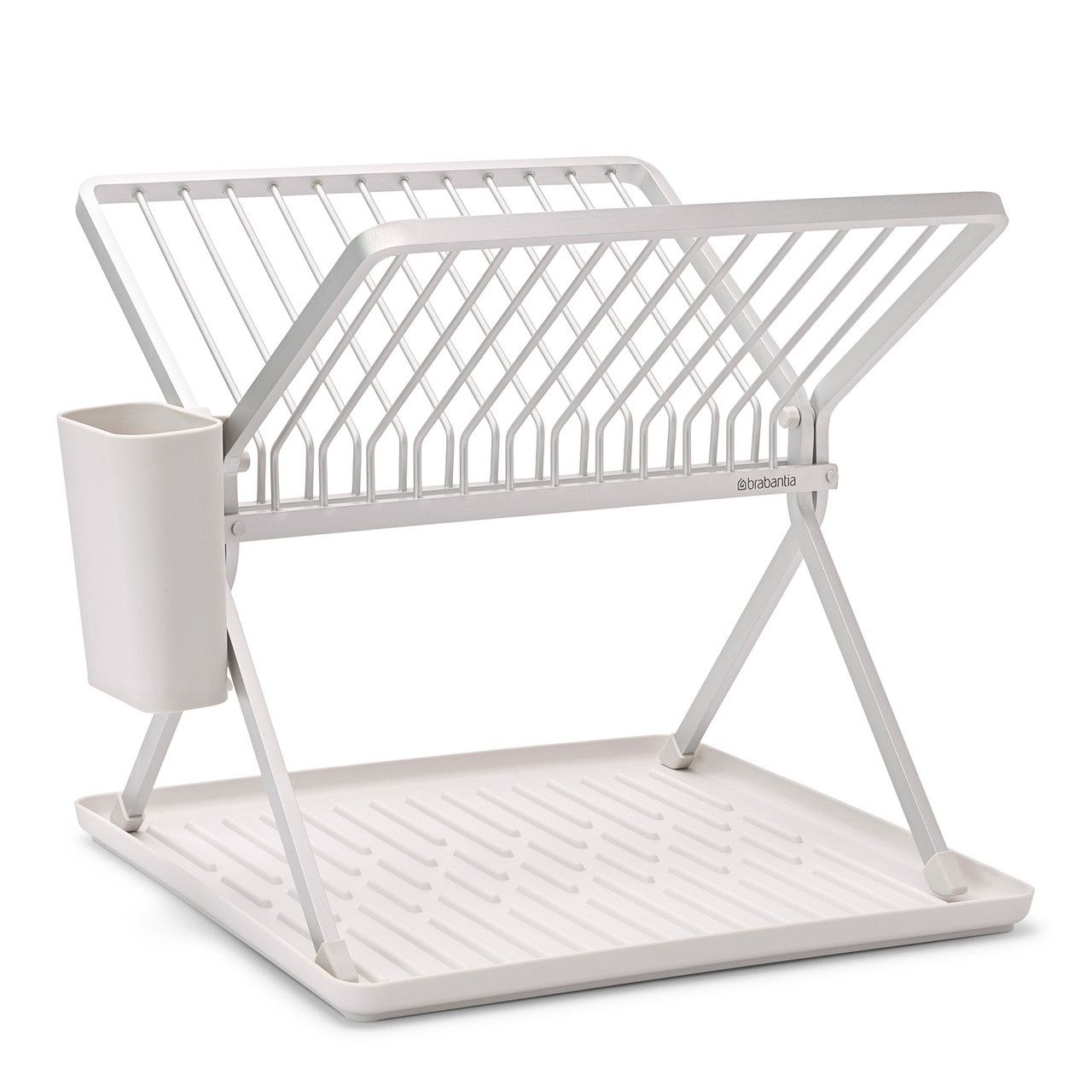 Foldable Dish Drying Rack, Color: Light Grey