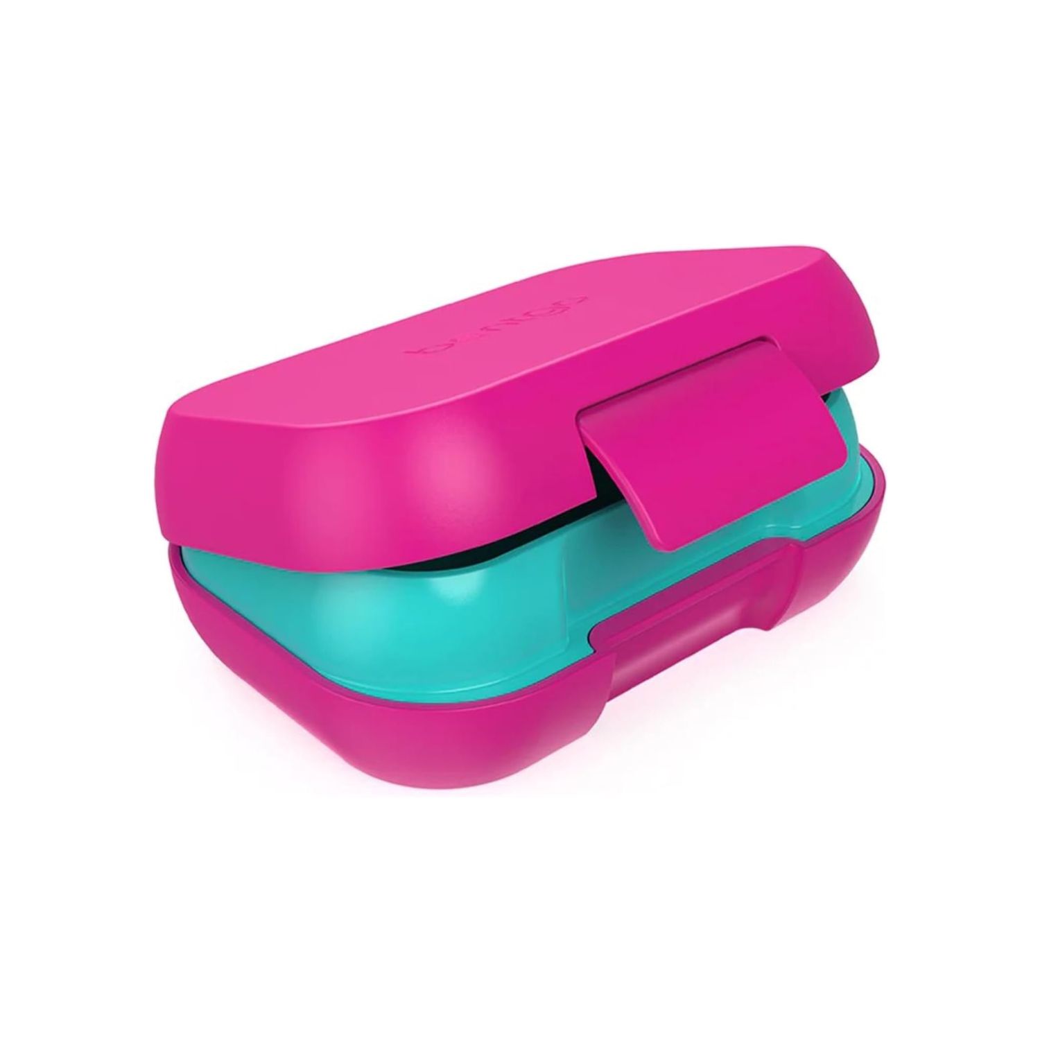 Kid's Leak Proof Snack Container, Color: Fuchsia Teal