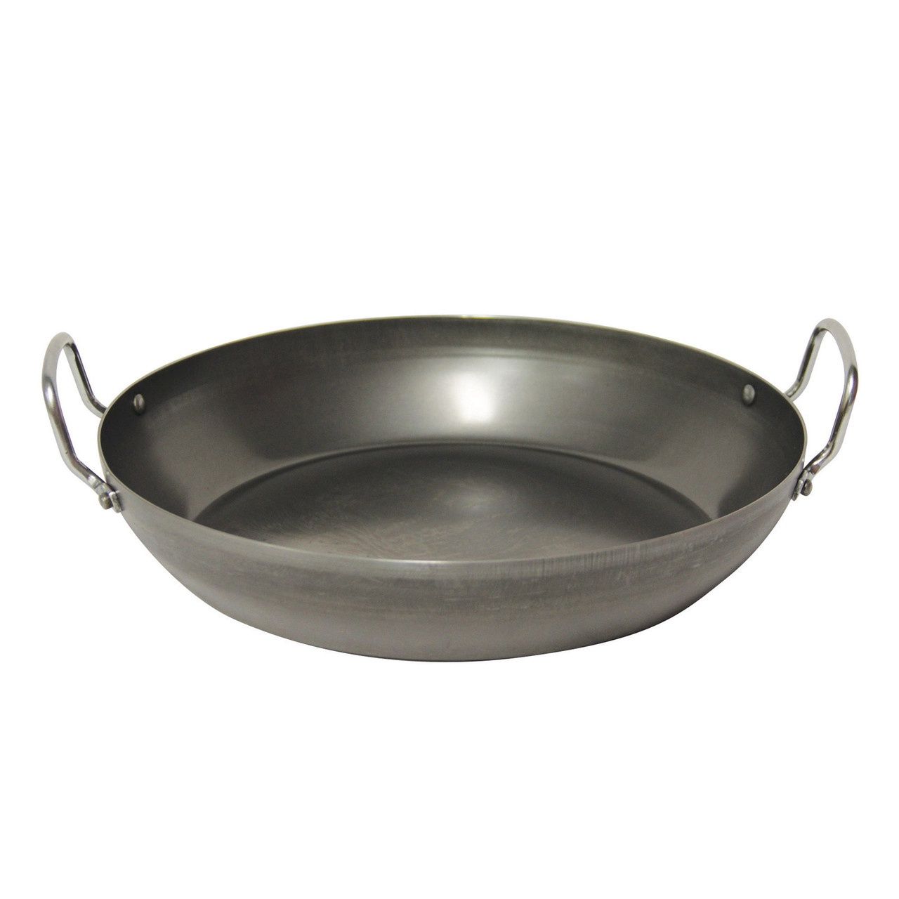 Industry Blue Steel  Paella Pan - 3 Sizes, Size: 32cm