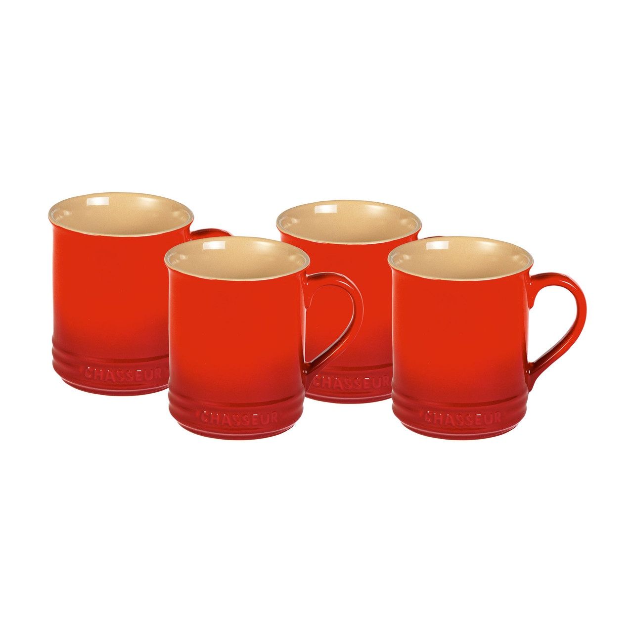 Mug Set of 4 - 3 Colors, Color: Red