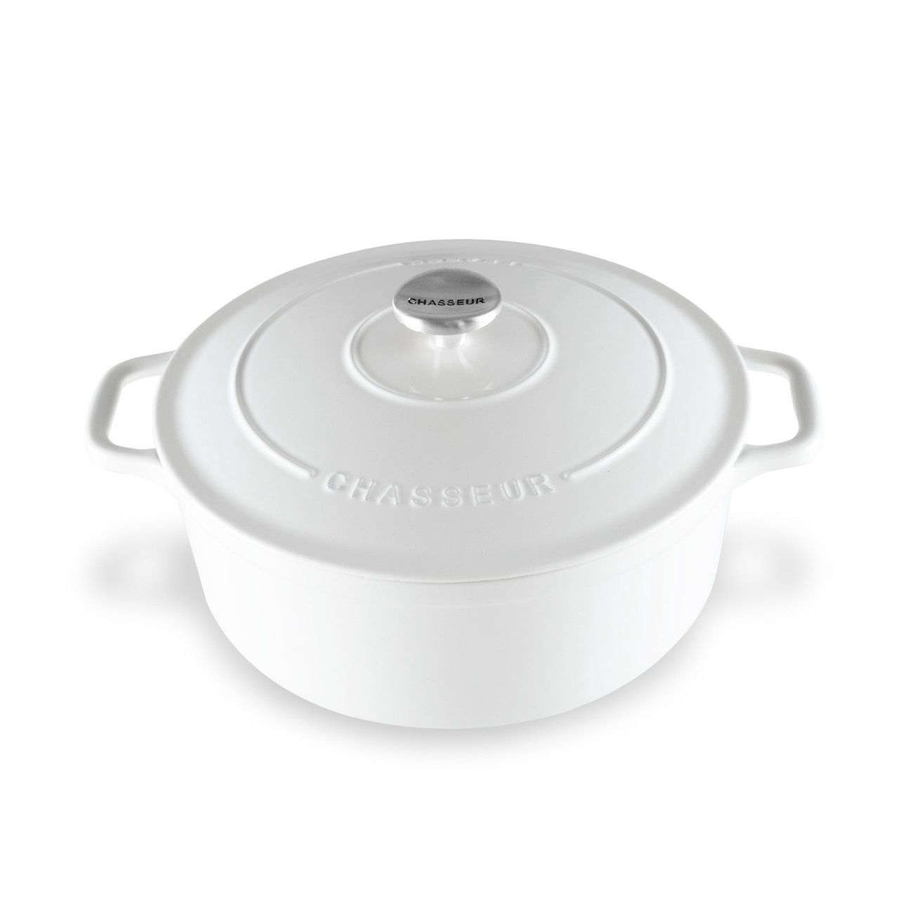 Round French Oven  - Brilliant White(3 Sizes), Size: 24cm /4L