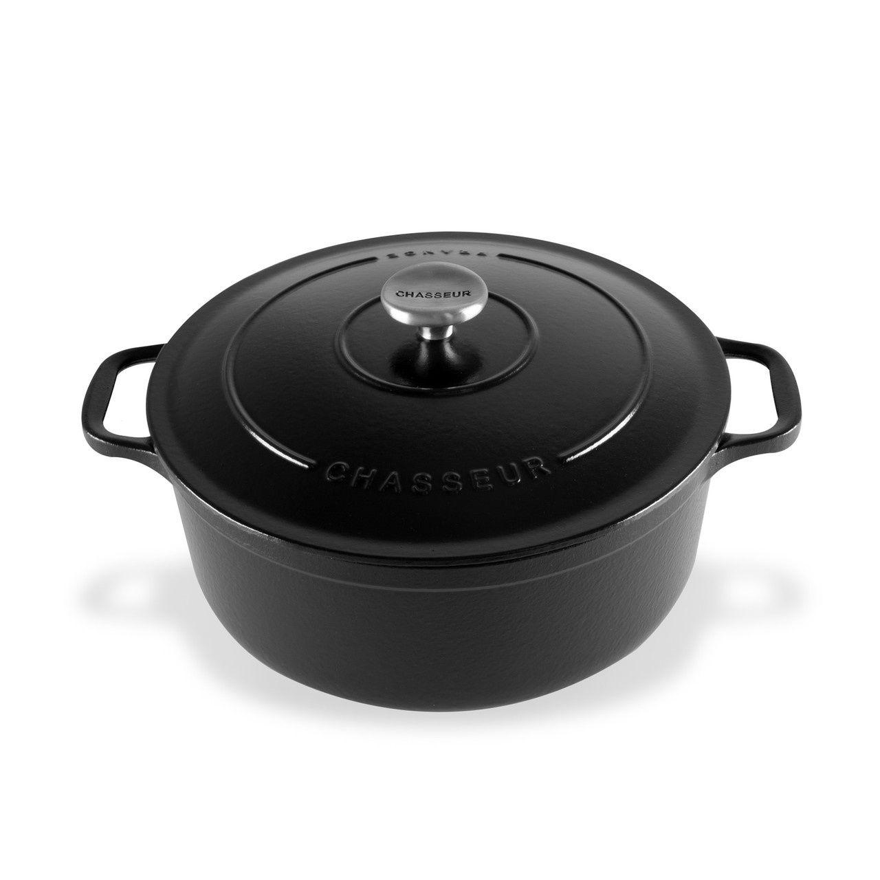 Round French Oven  - Matte Black( 5 Sizes), Size: 20cm /2.5L