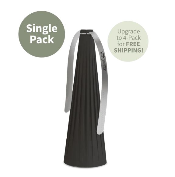 ShooAway Original Fly Repellent Fan - Recycleable Bamboo, Colour: Charcoal