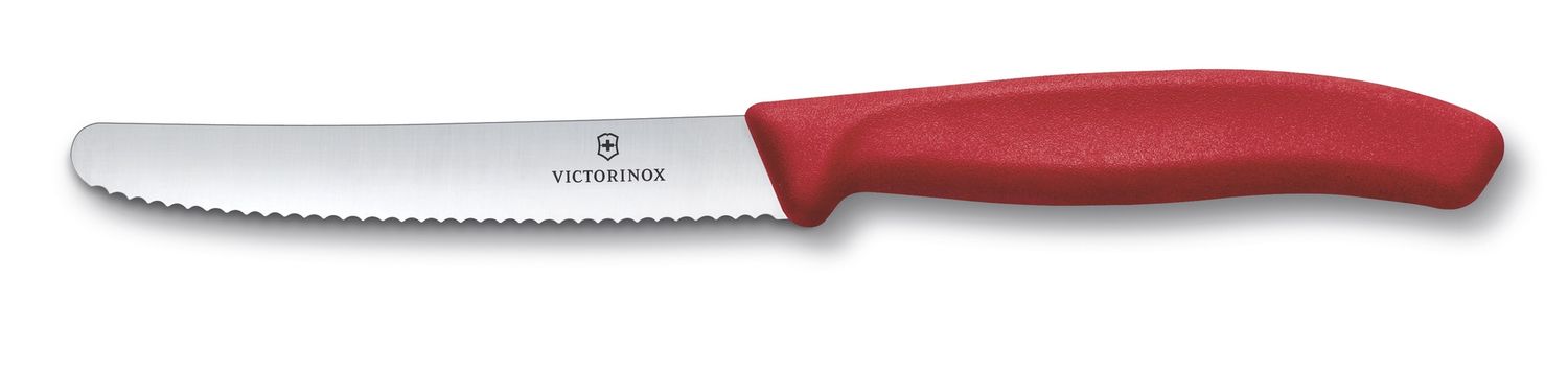 Swiss Classic Tomato &amp; Steak Knife 11cm, Colour: New Red