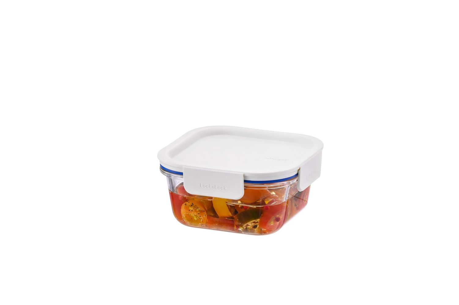 Clear Glass White Square Container, Size: 500ml