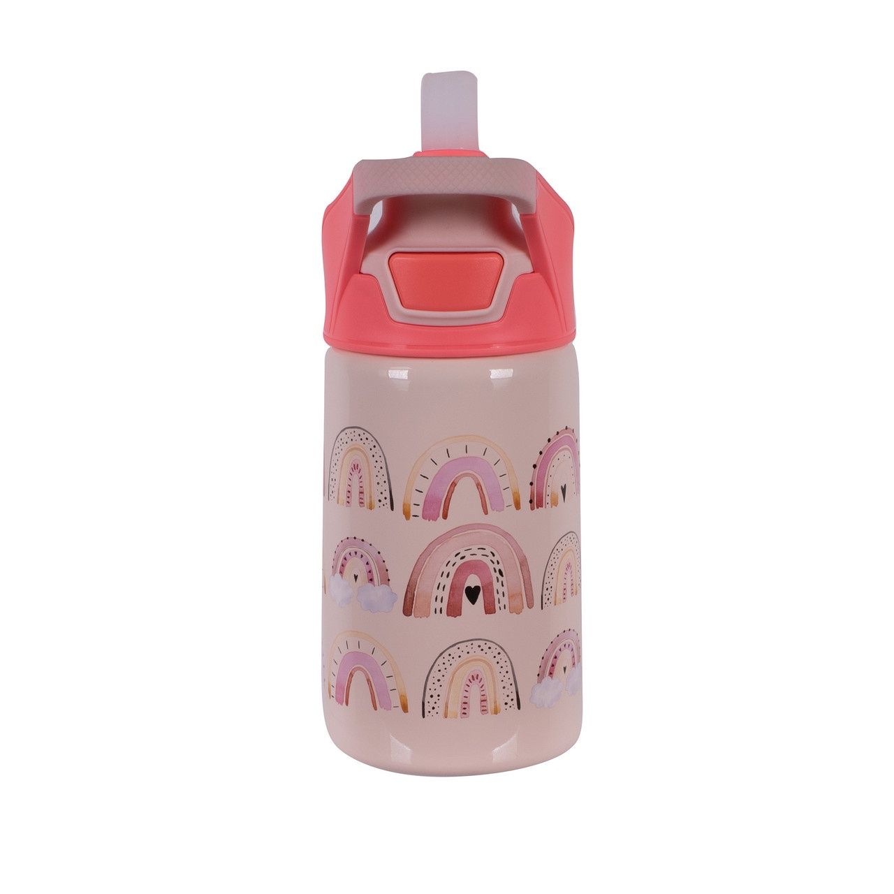 YumYum Auto Flip Spout Insulated Bottles 375ml, Design: Rainbow