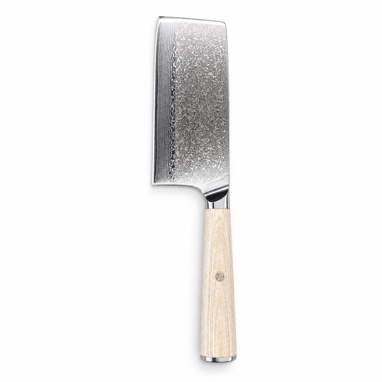 YURI Japanese Damascus Steel 7-Inch Cleaver Vagetable Slicer, 18cm