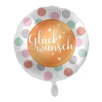 Glückwunsch mit Ballon wünschen Motiv Dotty, Heliumballon